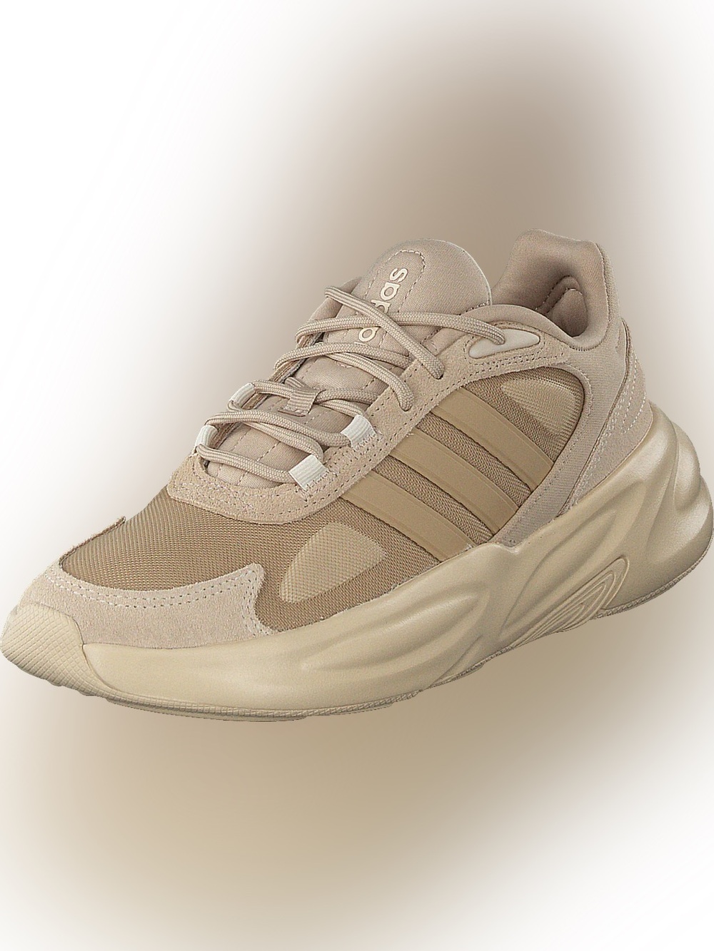 adidas Taupe Beige Retro-Style Chunky Sneaker